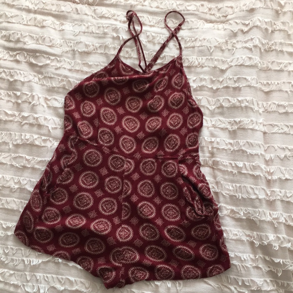 Brandy Melville backless red romper